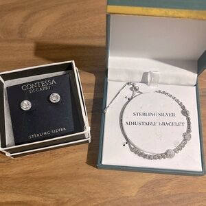 ✨NEW | Sterling Silver Bracelet and Earring Set